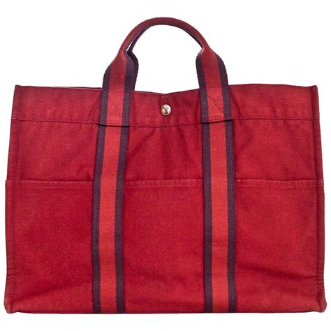 hermes bag material canvas|vintage hermes canvas tote.